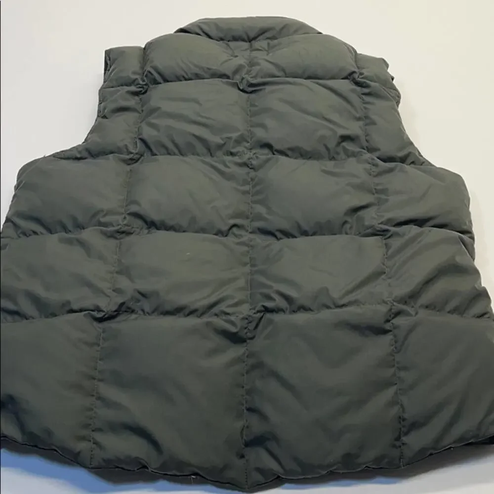 LANDS END Youth Large Green Goose Down Puffy Vest